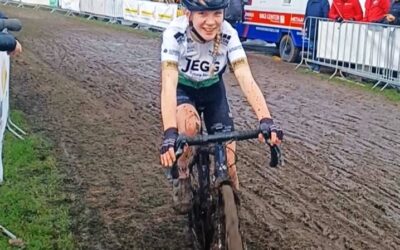 Jelte van der Leer en Mila Prins allebei 5e op NK veldrijden.